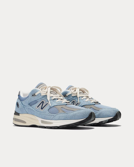 New Balance Made in UK 991v2 'Grounded Pastels' Celestial Blue / Faded Denim / Moon Mist Low Top Sneakers - 3