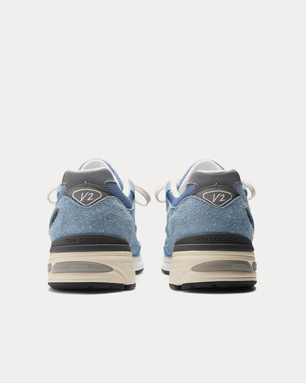 New Balance Made in UK 991v2 'Grounded Pastels' Celestial Blue / Faded Denim / Moon Mist Low Top Sneakers - 4