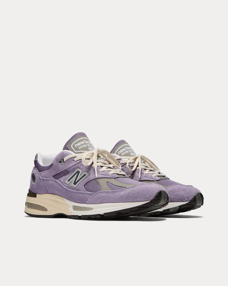 New Balance Made in UK 991v2 'Grounded Pastels' Dusk / Purple Sage / Moon Mist Low Top Sneakers - 3