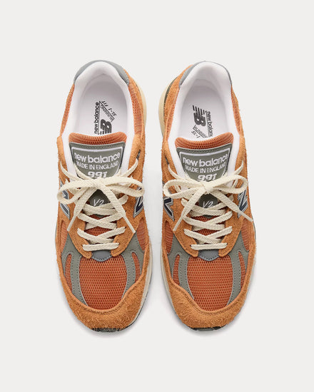 New Balance Made in UK 991v2 'Grounded Pastels' Gold Earth / Golden Ochre / Moon Mist Low Top Sneakers - 2