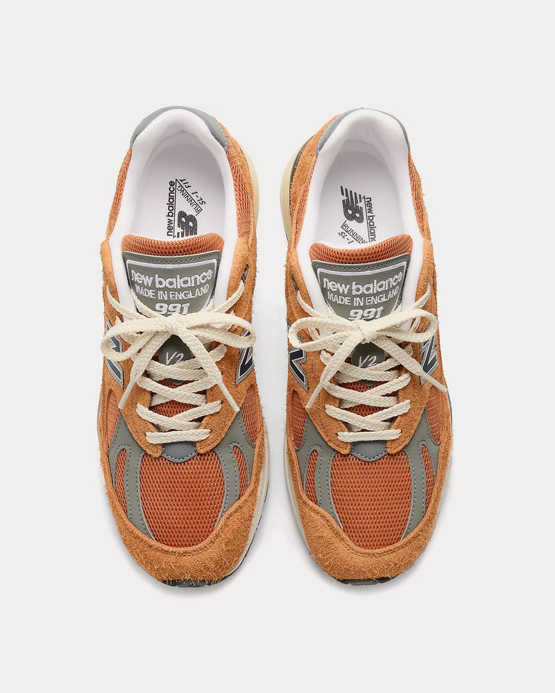 New Balance Made in UK 991v2 'Grounded Pastels' Gold Earth / Golden Ochre / Moon Mist Low Top Sneakers - 2