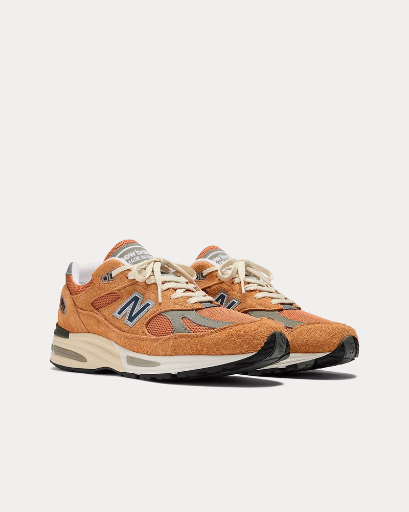 New Balance Made in UK 991v2 'Grounded Pastels' Gold Earth / Golden Ochre / Moon Mist Low Top Sneakers - 3