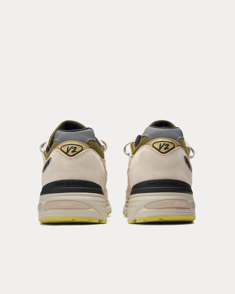 New Balance MADE in UK 991v2 'Neo Synthesis' Silver Birch / Amber Green / Silver Fern Low Top Sneakers - 4