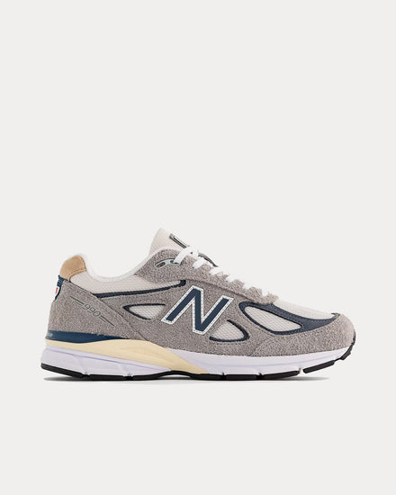 New Balance Made in USA 990v4 'Grey Day' Marblehead / Vintage Indigo Low Top Sneakers - 1
