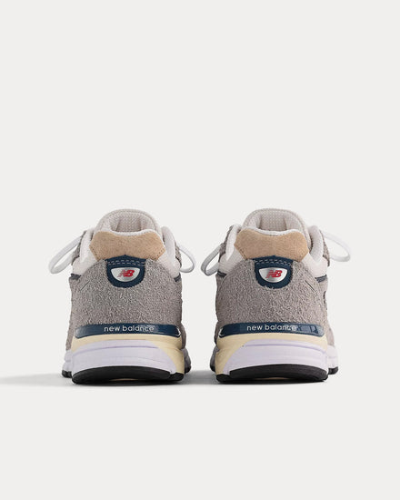 New Balance Made in USA 990v4 'Grey Day' Marblehead / Vintage Indigo Low Top Sneakers - 4