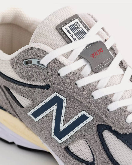 New Balance Made in USA 990v4 'Grey Day' Marblehead / Vintage Indigo Low Top Sneakers - 5