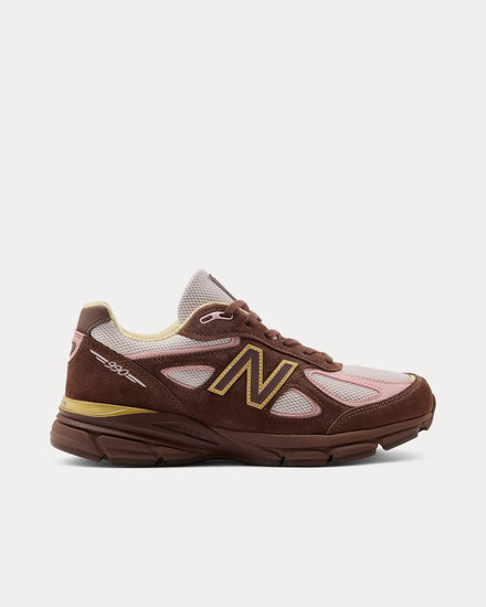 New Balance Made in USA 990v4 Pumpernickel / Pink Chalk / Alabaster Low Top Sneakers - 1
