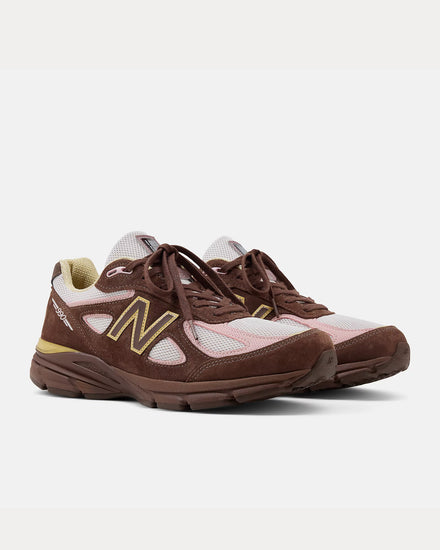 New Balance Made in USA 990v4 Pumpernickel / Pink Chalk / Alabaster Low Top Sneakers - 3