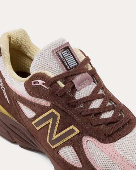 New Balance Made in USA 990v4 Pumpernickel / Pink Chalk / Alabaster Low Top Sneakers - 6