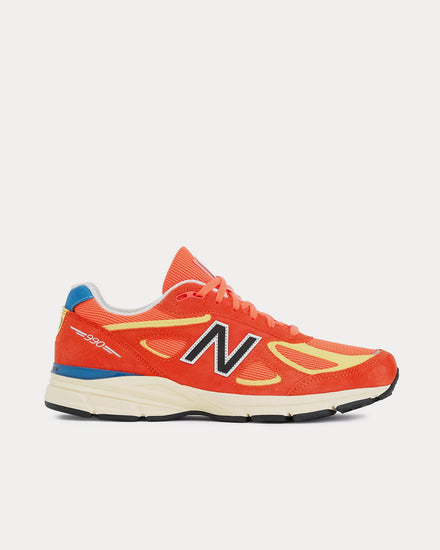 New Balance Made in USA 990v4 Urgent Red / Maize / Sea Stone Low Top Sneakers - 1