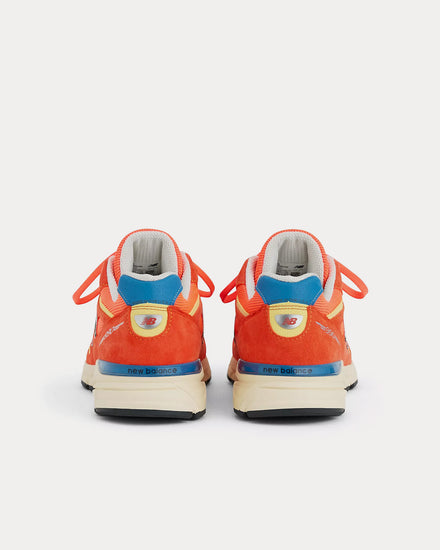 New Balance Made in USA 990v4 Urgent Red / Maize / Sea Stone Low Top Sneakers - 4