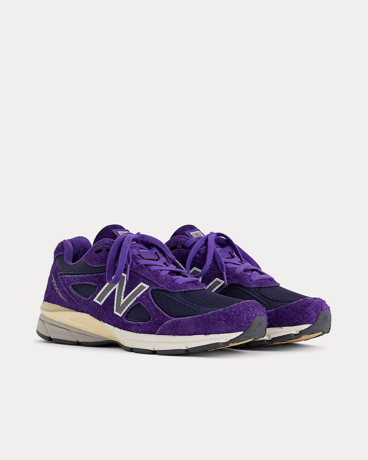 New Balance 990v4 Suede Plum Silver Low Top Sneakers Sneak in Peace