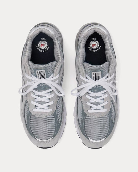 New Balance Made in USA 990v4 Core Grey / Silver Low Top Sneakers - 2