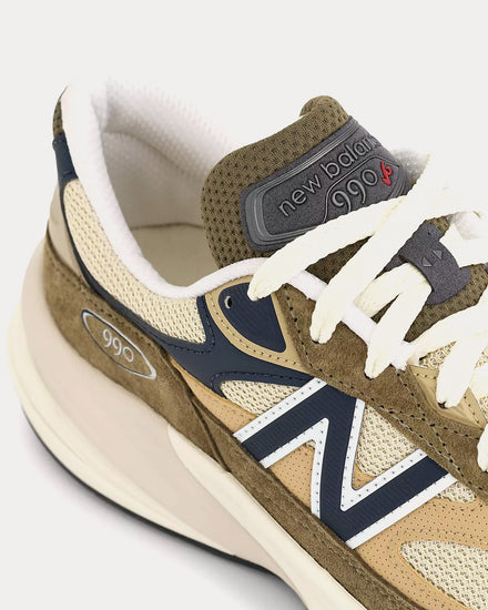 New Balance Made in USA 990v6 Dark Camo / Incense / Natural Indigo Low Top Sneakers - 5