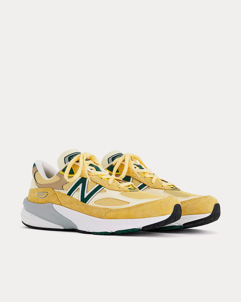 New Balance Made in USA 990v6 Sulphur / Green Low Top Sneakers - 3