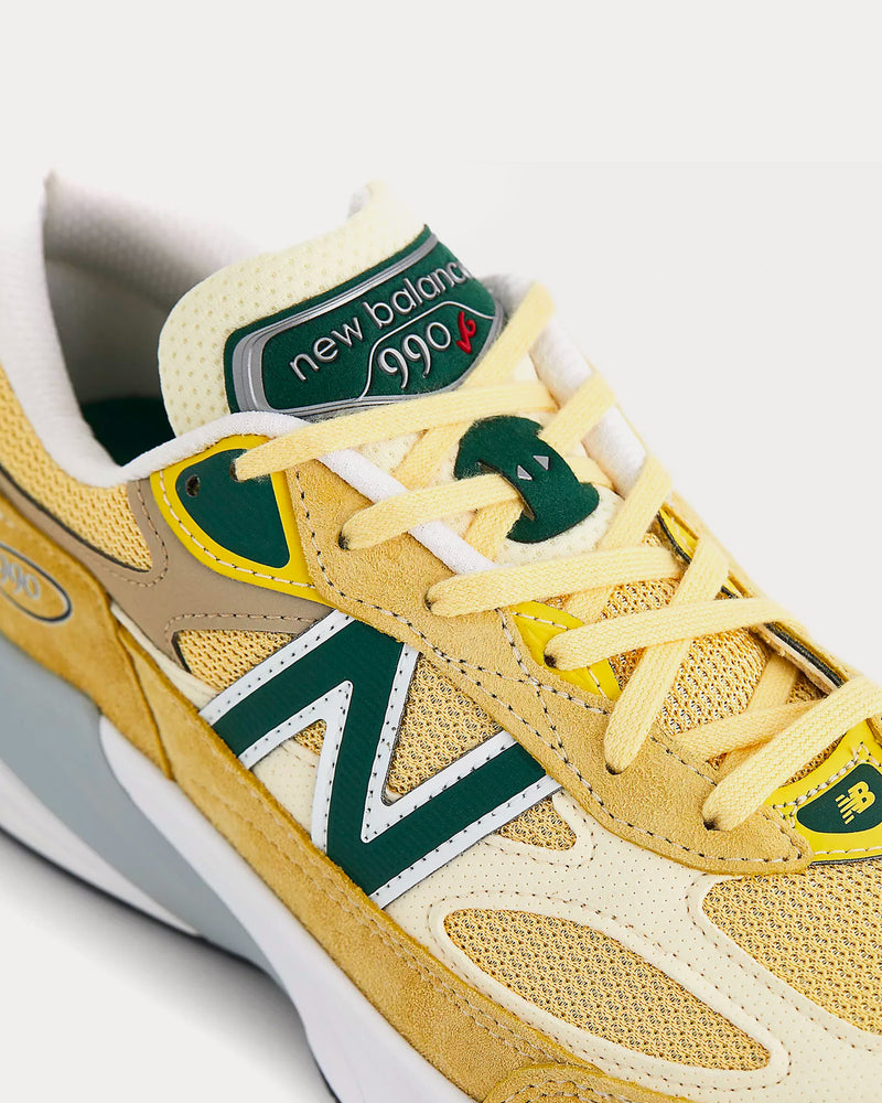 New Balance Made in USA 990v6 Sulphur / Green Low Top Sneakers - 6