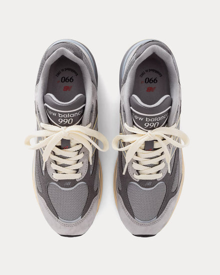 New Balance Made in USA 990v7 Kool Gray / Calcium / Light Arctic Gray Low Top Sneakers - 2