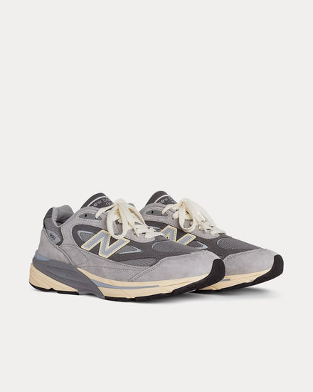 New Balance Made in USA 990v7 Kool Gray / Calcium / Light Arctic Gray Low Top Sneakers - 3