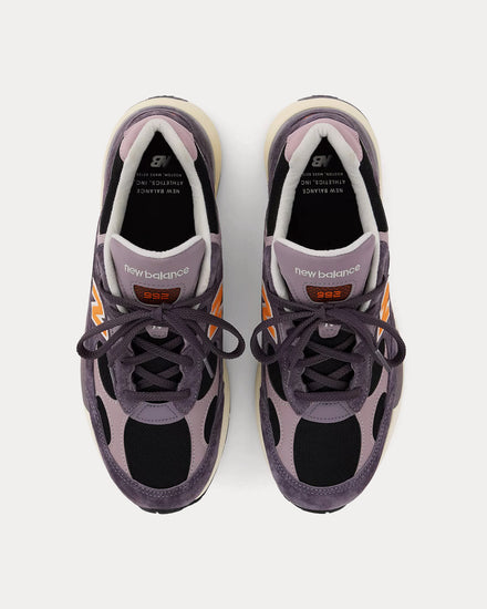 New Balance Made in USA 992 Dark Ice Wine / Black / Sizzle Low Top Sneakers - 2