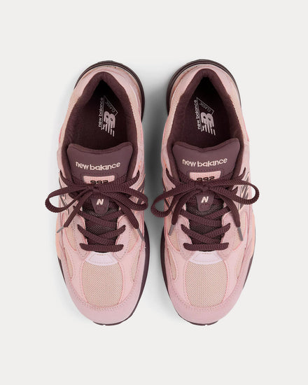 New Balance Made in USA 992 Pink Chalk / Pink Lemonade / Cherry Red Low Top Sneakers - 2
