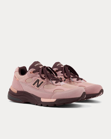 New Balance Made in USA 992 Pink Chalk / Pink Lemonade / Cherry Red Low Top Sneakers - 3
