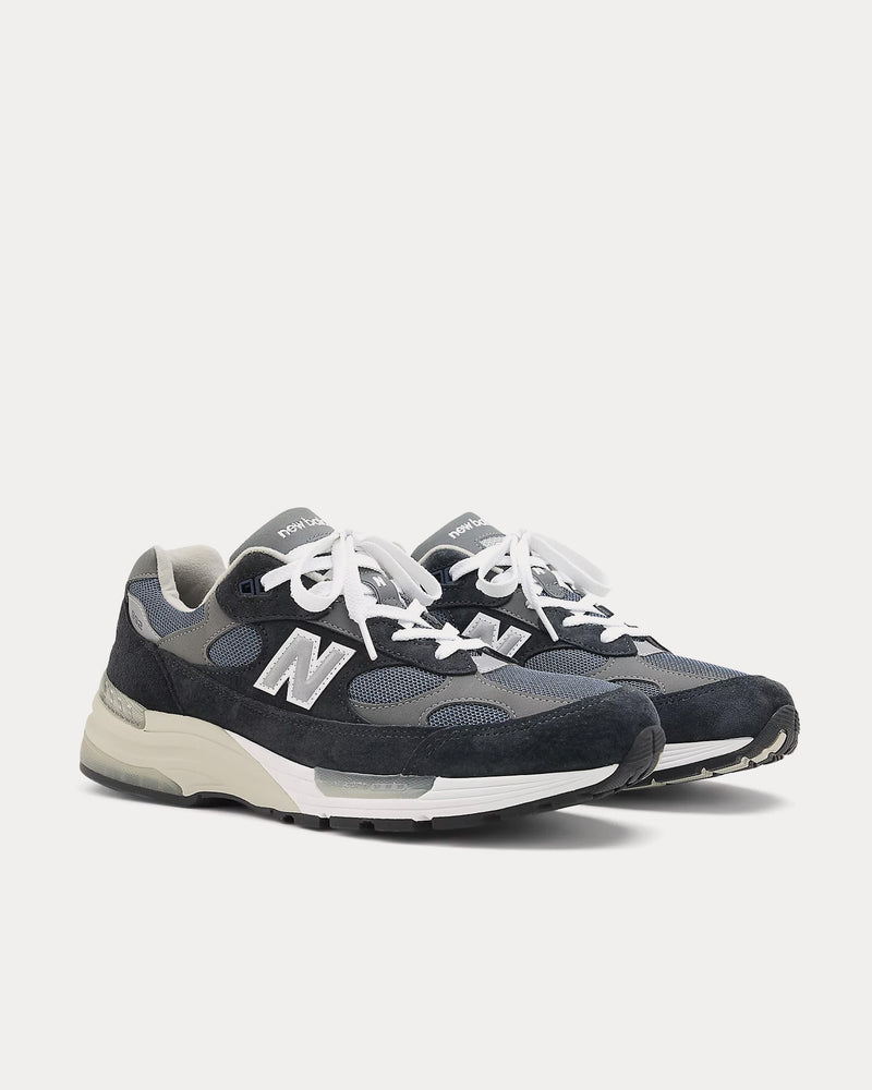 New Balance Made in USA 992 Core NB Navy / Grey / Silver Metalic Low Top Sneakers - 3