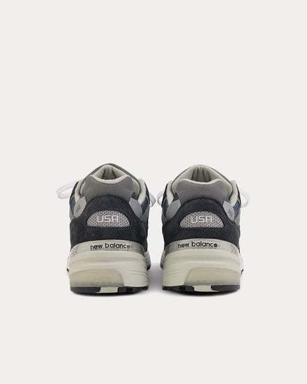 New Balance Made in USA 992 Core NB Navy / Grey / Silver Metalic Low Top Sneakers - 4
