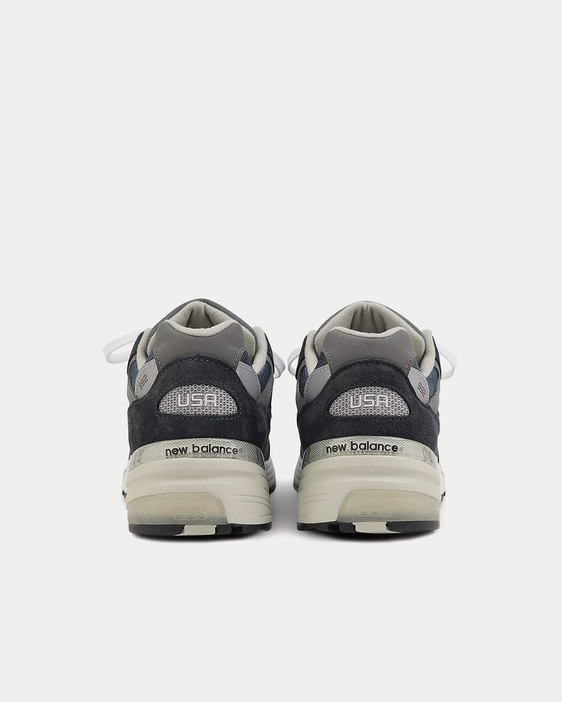 New Balance Made in USA 992 Core NB Navy / Grey / Silver Metalic Low Top Sneakers - 4