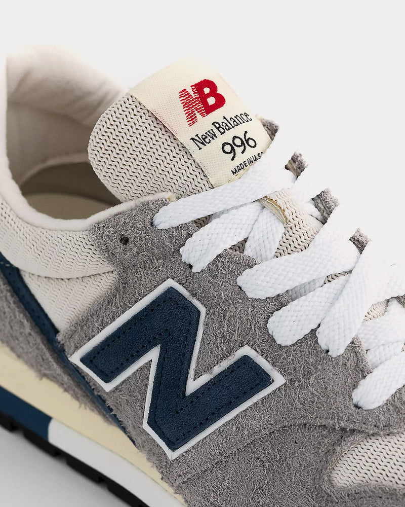 New Balance Made in USA 996 'Grey Day' Marblehead / Vintage Indigo Low Top Sneakers - 5