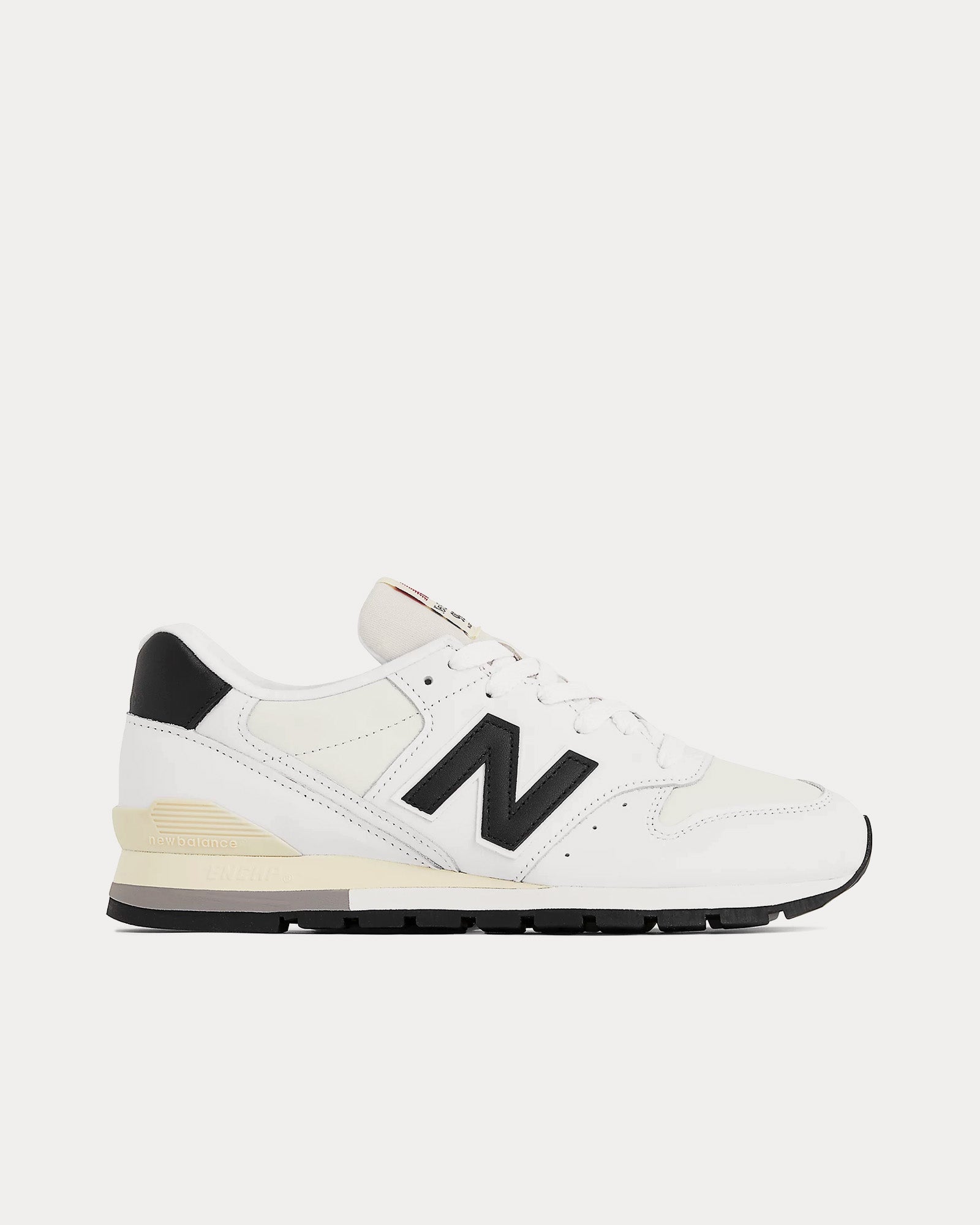 New Balance Unisex Made in USA 996 White / Black Low Top Sneakers