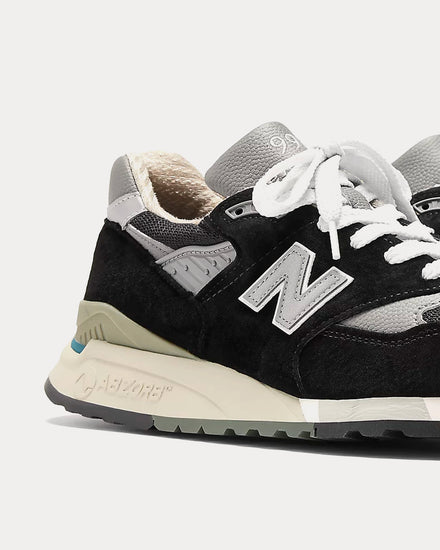 New Balance Made in USA 998 Black / Silver Low Top Sneakers - 4