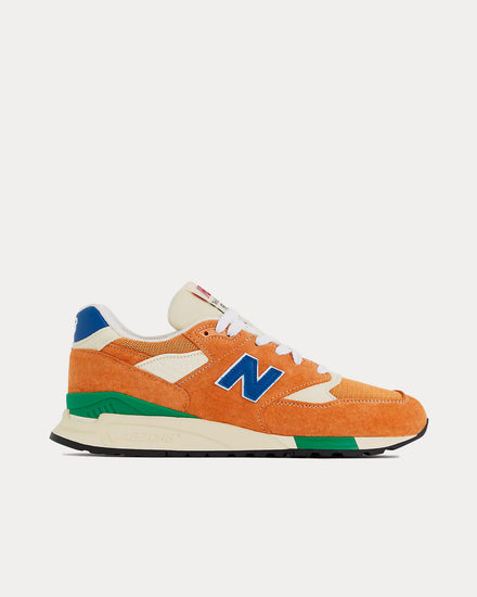 New Balance Made in USA 998 Orange / Royal Low Top Sneakers - 1