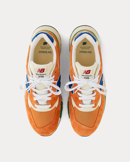 New Balance Made in USA 998 Orange / Royal Low Top Sneakers - 2