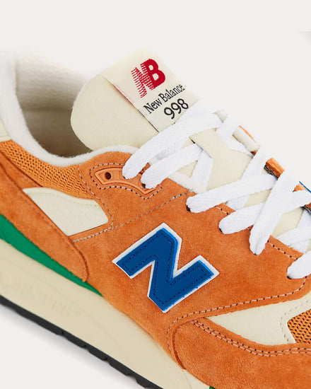 New Balance Made in USA 998 Orange / Royal Low Top Sneakers - 4