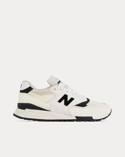 New Balance Made in USA 998 White / Black Low Top Sneakers - 1