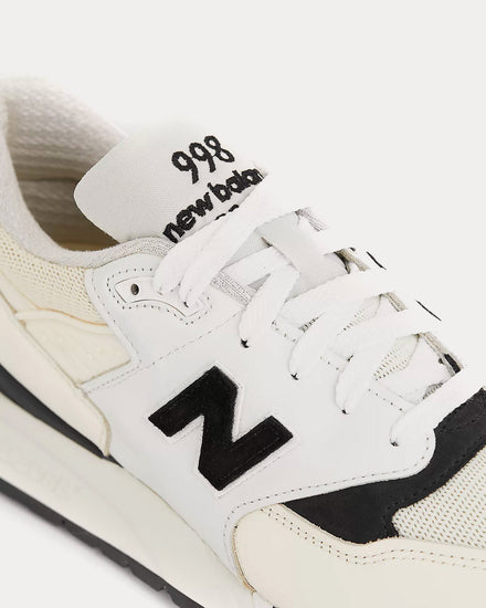 New Balance Made in USA 998 White / Black Low Top Sneakers - 4