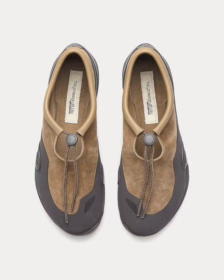 New Balance TDS MT10T Raw Leather / Black Cement Slip on Sneakers - 2