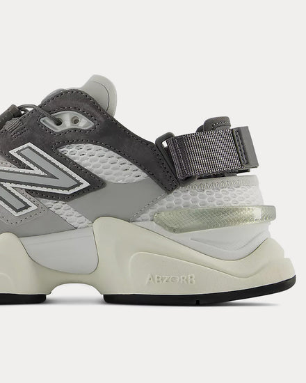 New Balance 9060 Raincloud / Castlerock / White Sneaker Mules - 6