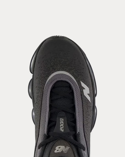 New Balance 2000 Sleek Black Low Top Sneakers - 6