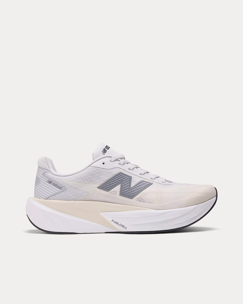 New Balance FuelCell Rebel v5 Grey Matter / Linen / White Running Shoes - 1