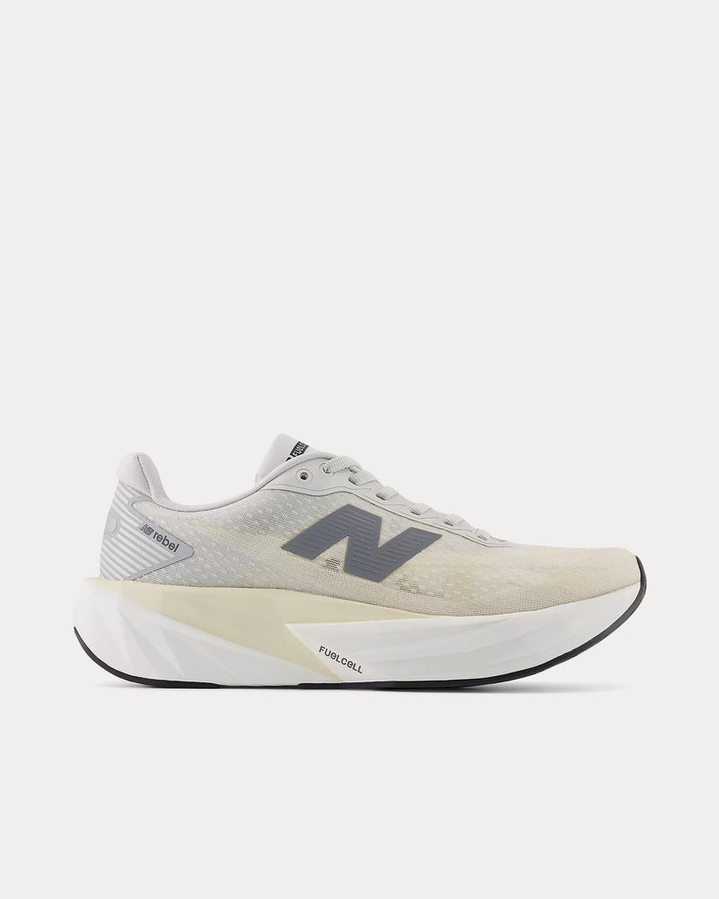 New Balance FuelCell Rebel v5 Linen / Grey Matter / White Running Shoes - 1