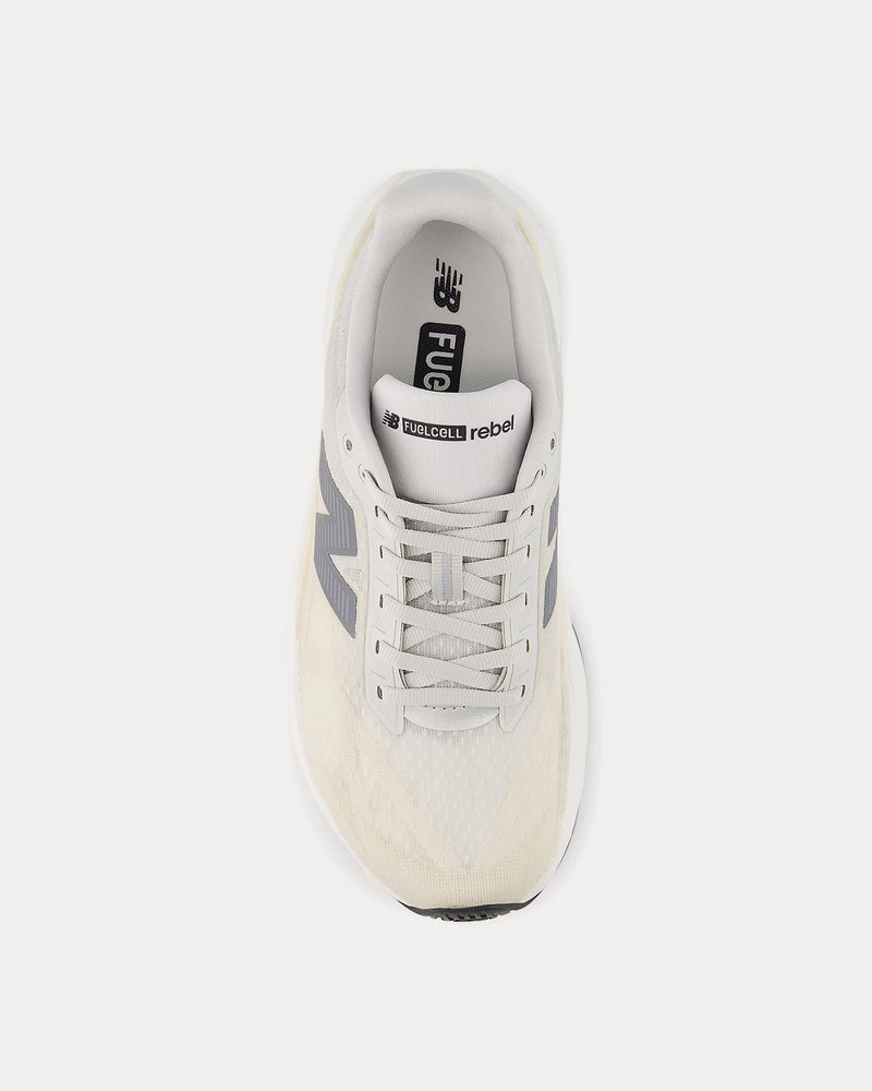 New Balance FuelCell Rebel v5 Linen / Grey Matter / White Running Shoes - 2