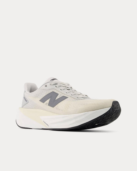 New Balance FuelCell Rebel v5 Linen / Grey Matter / White Running Shoes - 3