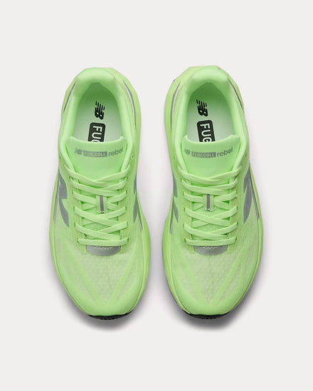 New Balance FuelCell Rebel v5 Lab Green / Silver Metallic / White Running Shoes - 2