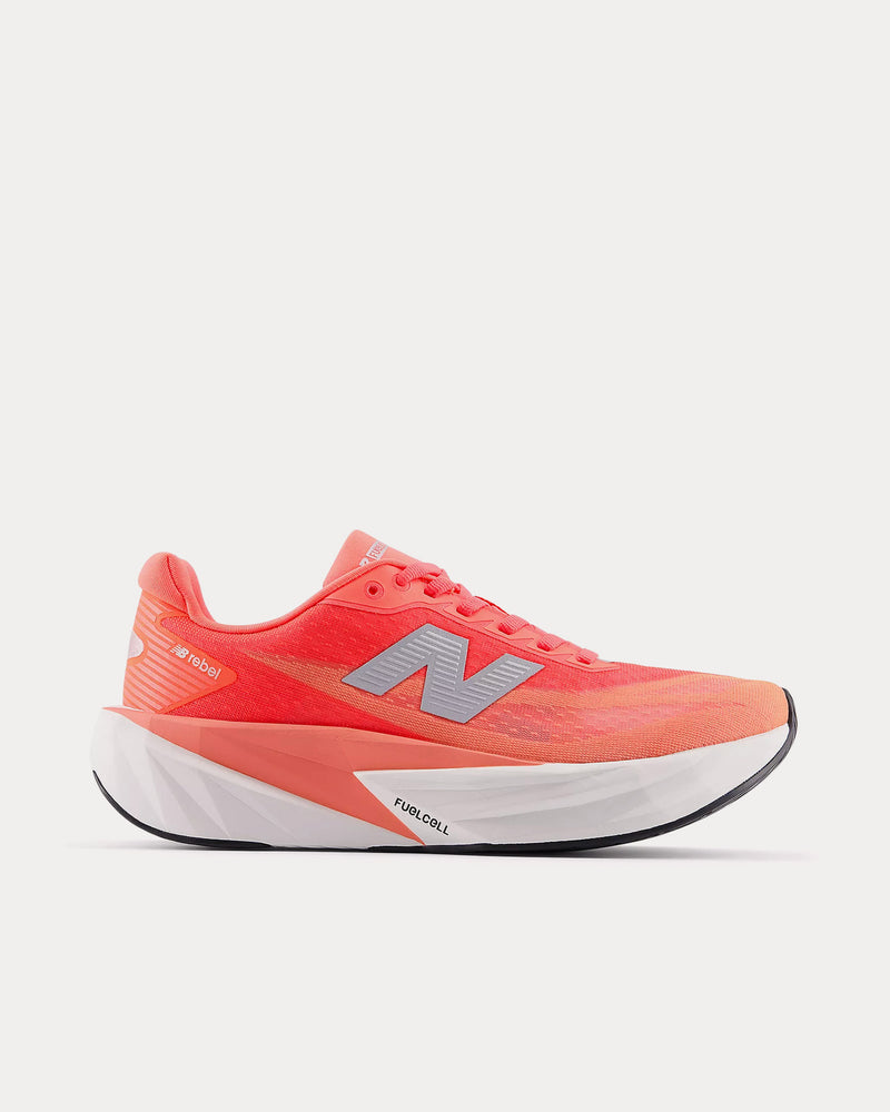 New Balance FuelCell Rebel v5 Urgent Red / White / Silver Metallic Running Shoes - 1