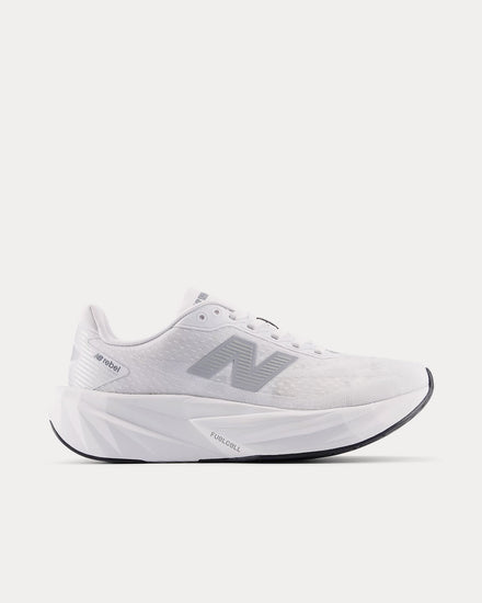 New Balance FuelCell Rebel v5 White / Silver Metallic / Black Running Shoes - 1
