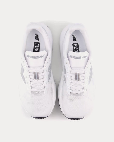 New Balance FuelCell Rebel v5 White / Silver Metallic / Black Running Shoes - 2