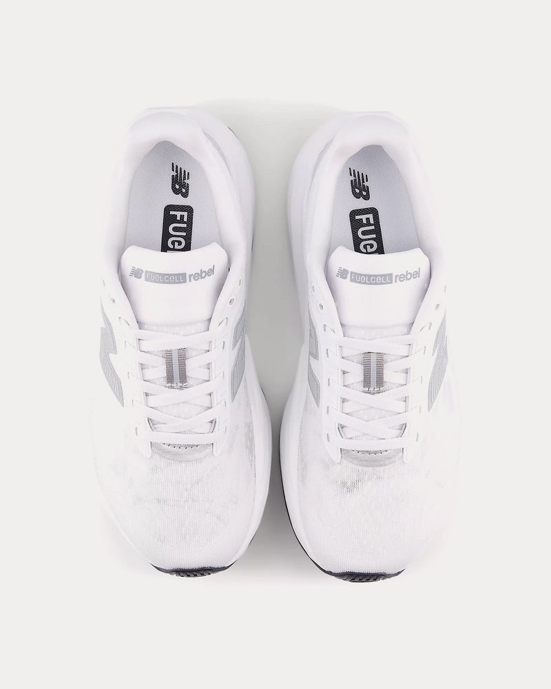 New Balance FuelCell Rebel v5 White / Silver Metallic / Black Running Shoes - 2