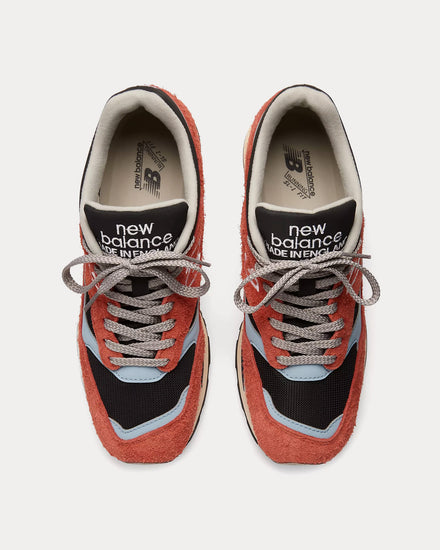 New Balance MADE in UK 1500 Orange / Black / Blue Fog Low Top Sneakers - 2