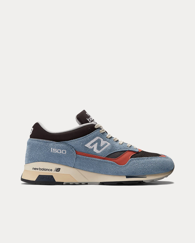 New Balance MADE in UK 1500 Dusty Blue / Black Coffee / Burnt Sienna Low Top Sneakers - 1